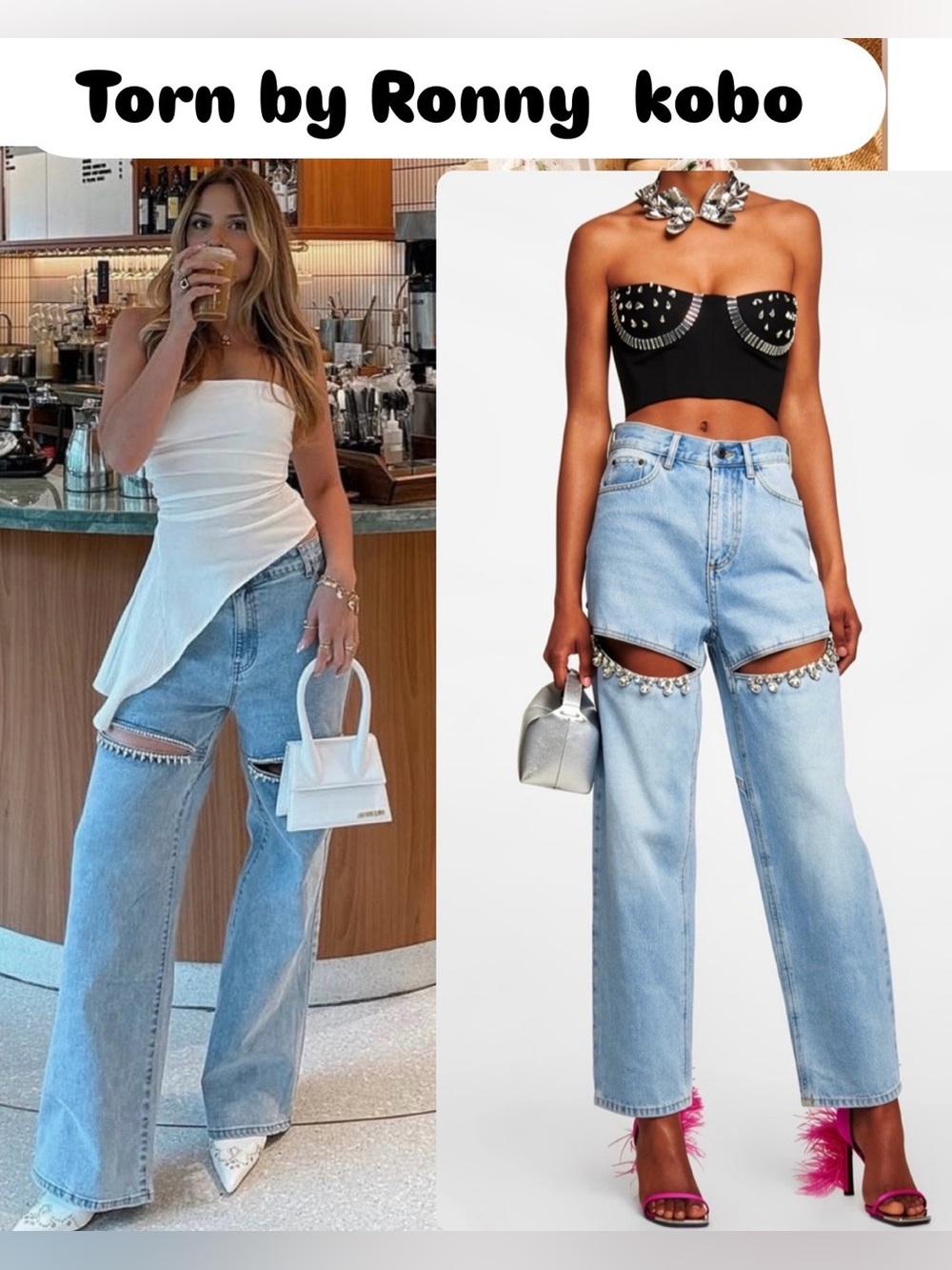 NEW ! RHINESTONE Ronny kobo JEANS
🚨firm price NO DISCOUNT ON THIS PANTS